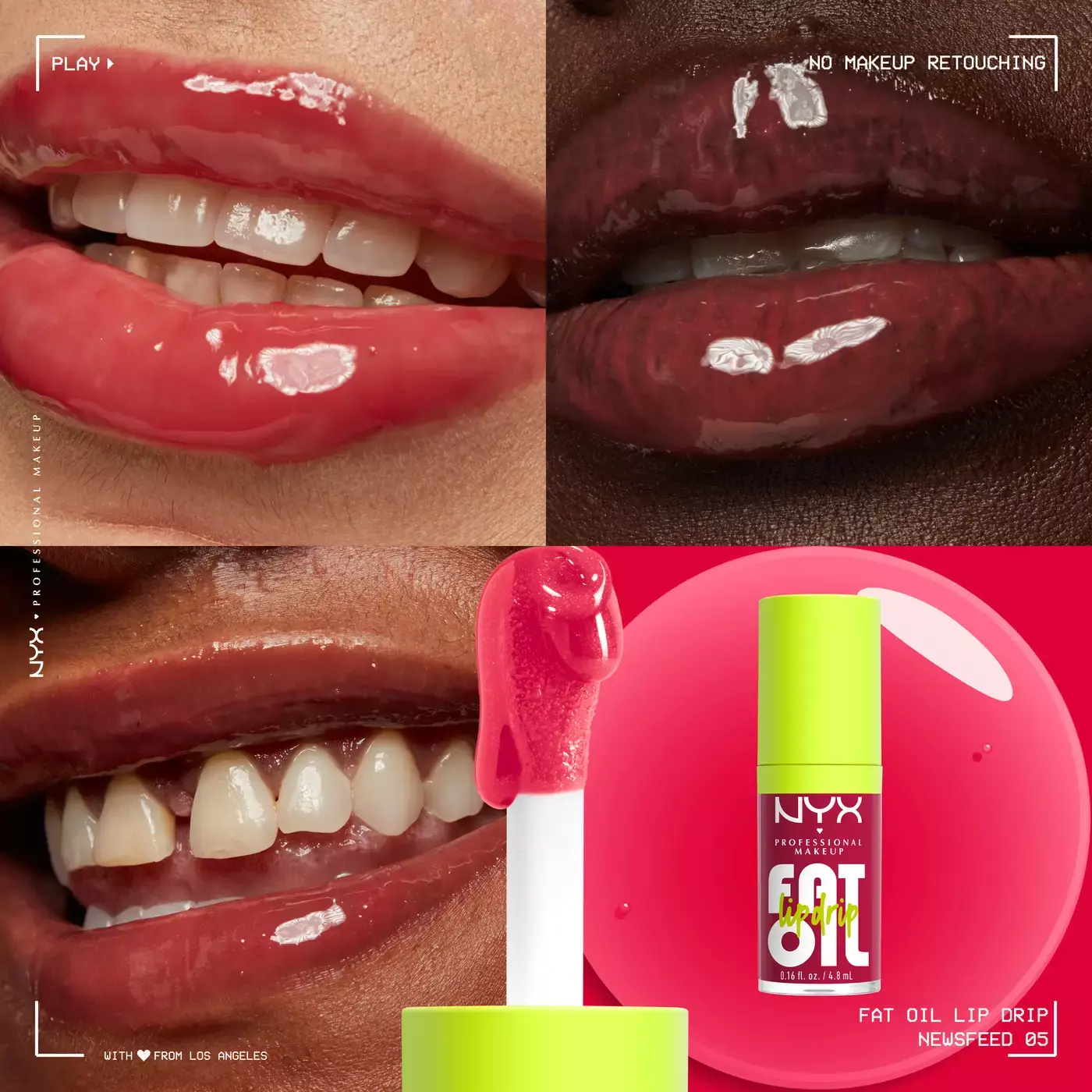 Aplicación de Lipgloss Hidratante NYX