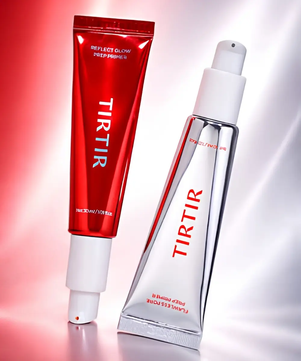Aplicación de Primer Reflect Glow Prep Tirtir