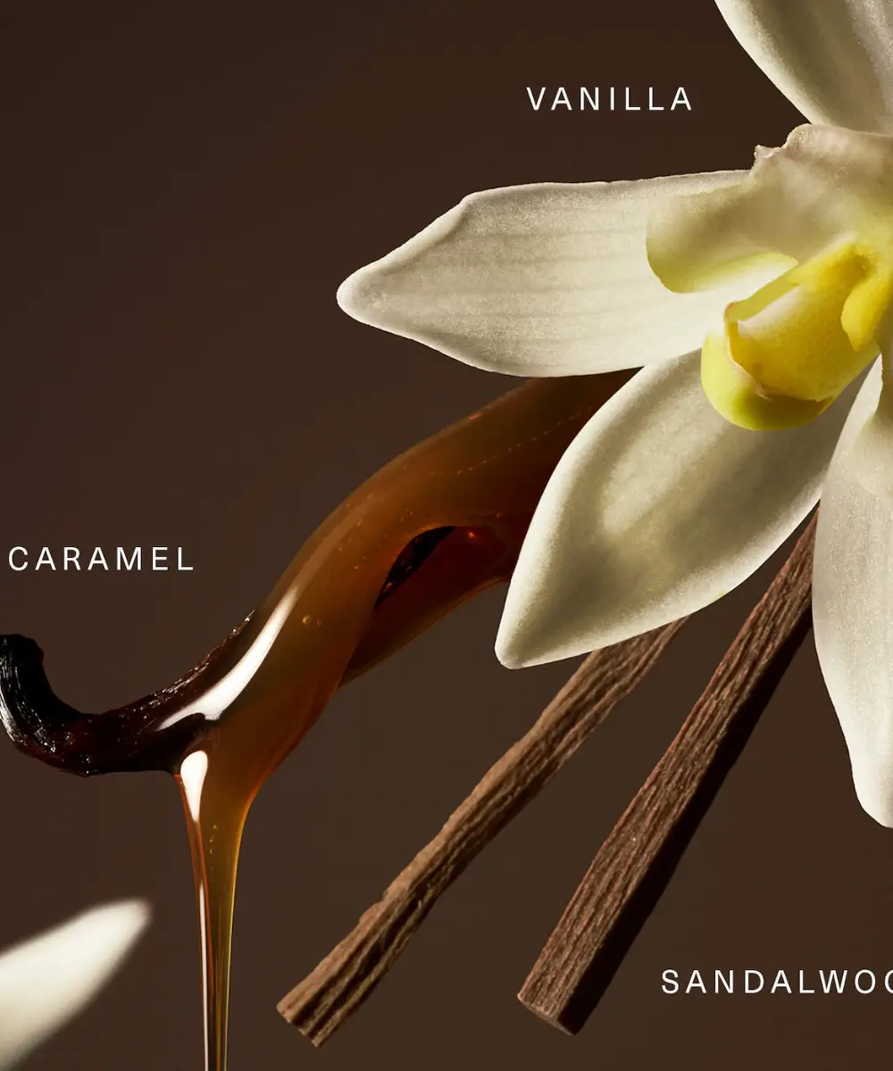 Aplicación de Mini Set de Perfume Vainilla y Caramelo Rare Beauty